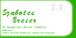 szabolcs breier business card